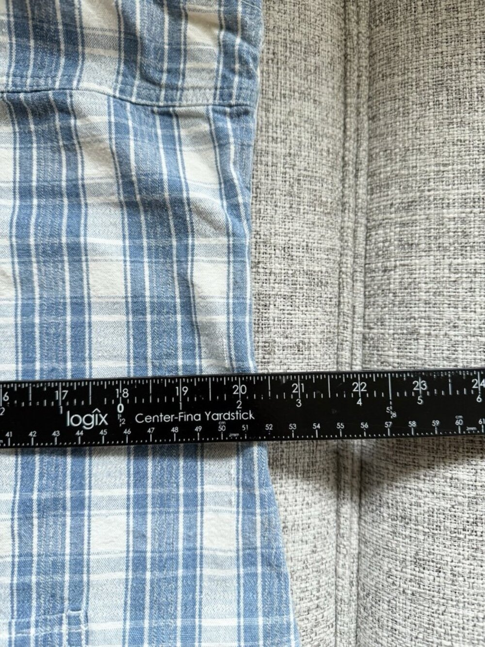 Vintage Plaid Jumper Dress Sz. L Blue Check Jumoef Dress - Picture 10 of 12